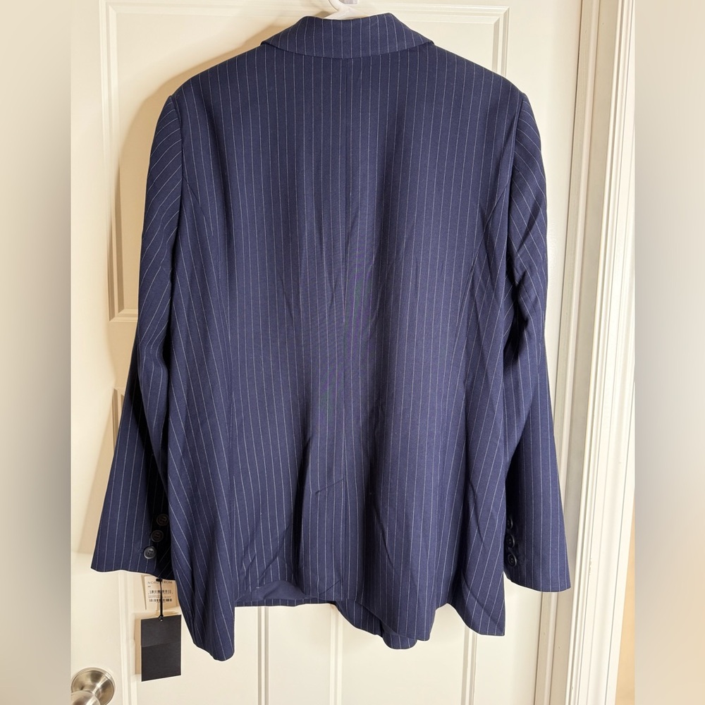 Women’s NWT Halogen/ Nordstrom Navy Pin  Striped Blazer, 3X - Picture 13 of 14